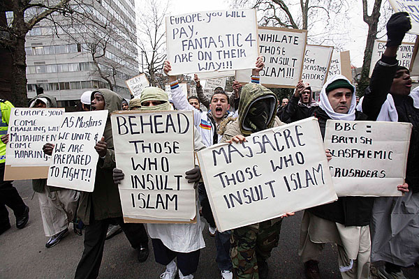 Muslim protests in the UK