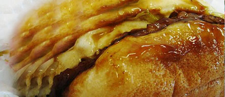 The Shogun burger, is a pork patty with Teriyaki sauce and cabbage.