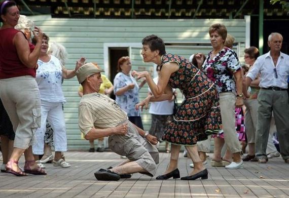 random pic old couple dancing