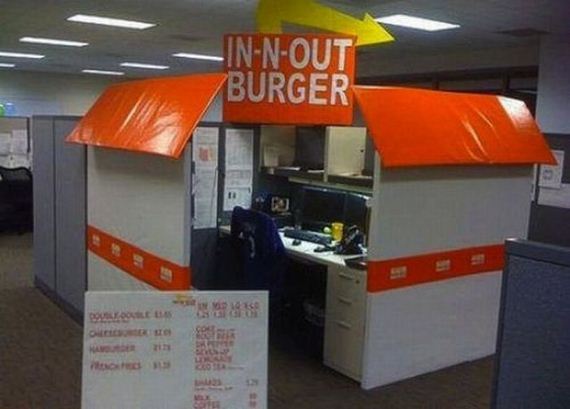 cubicle ideas decorations - InNOut Burger Double Pe