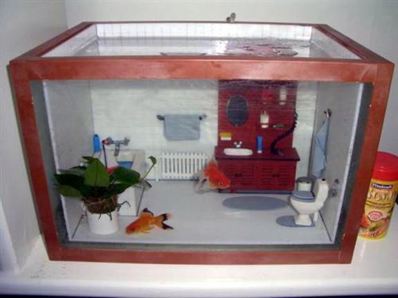 funny fish tank decorations