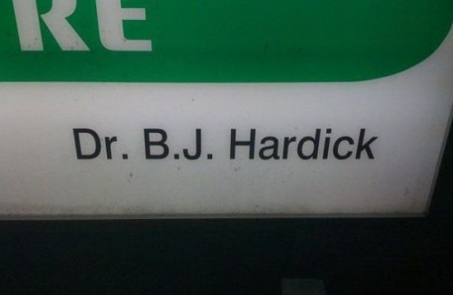 label - Re Dr. B.J. Hardick