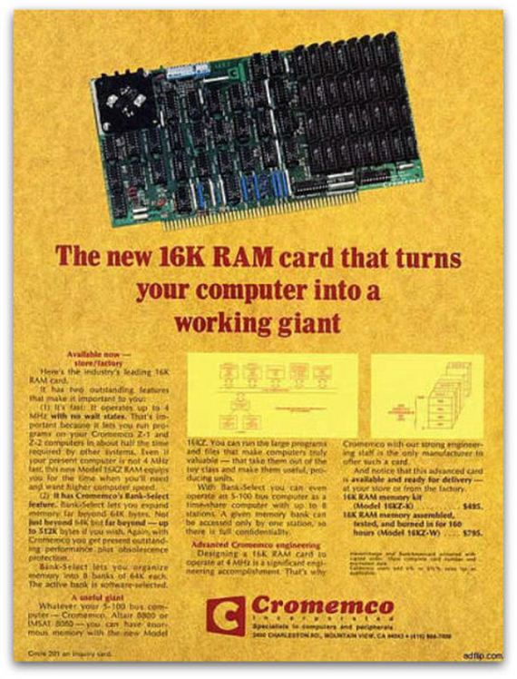 old computer ads ram - The new 16K Ram card that turns your computer into a working giant Av. Na error Heathe industry leading to Amg outstanding the hale important to you 14 Mhe with water. That's portant becomes you pro on your core 2.1 and computes in 