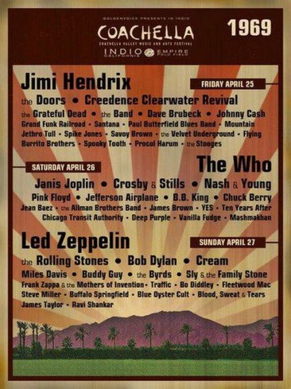 coachella 1969 lineup - Coachella 1969 Indios Jimi Hendrix Friday April 25 the Doors Creedence Clearwater Revival the Grateful Dead the Band . Dave Brubeck Johnny Cash Grand Funk Railroad . Santana Paul Butterfield Blues Band Mountain Jethro Tull Spike Jo