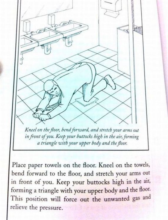 diagram - Kneel on the floor, bend forward, and stretch your arms out in front of you. Keep your buttocks high in the air, forming a triangle with your upper body and the floor. Place paper towels on the floor. Kneel on the towels, bend forward to the flo