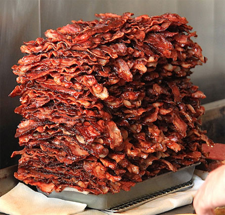 bacon pile