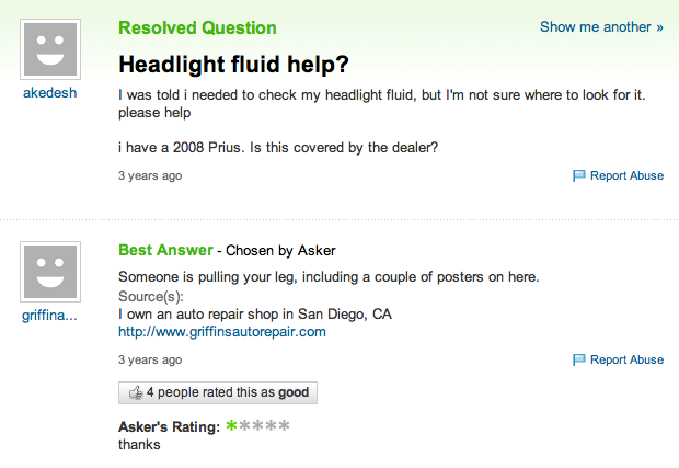 Fail questions asked on the internet