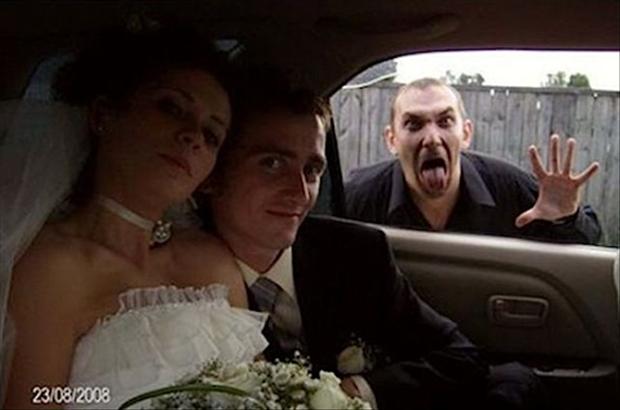 Wedding photobombs
