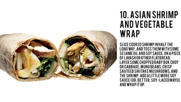sandwich wrap - 10.Asian Shrimp And Vegetable Wrap Slice Cooked Shrimp Inhalf The Long Way, And Toss Them With Some Sesame Oil And Soy Sauce. On A Piece Of Lavash Or Other Flatbread, Layer Some Chopped Baby Bok Choy Or Cabbage, Mung Beans, Crisp Sauteed S