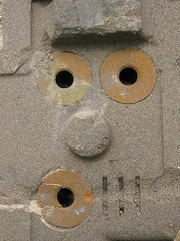 Funny faces are watching you