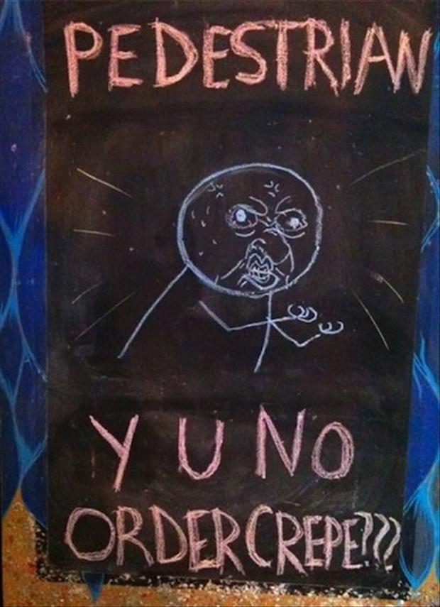 Funny chalkboard signs