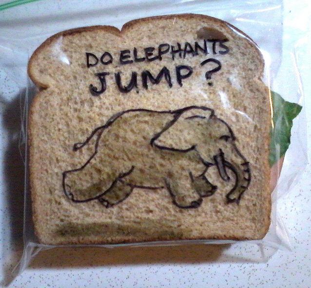 lunch art animal - Do Elephants Jump?