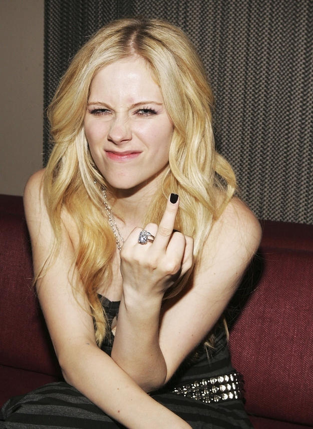 Celebrities giving the middle finger.