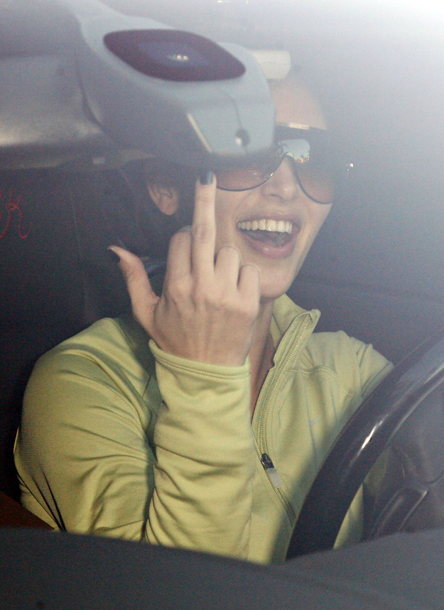 Celebrities giving the middle finger