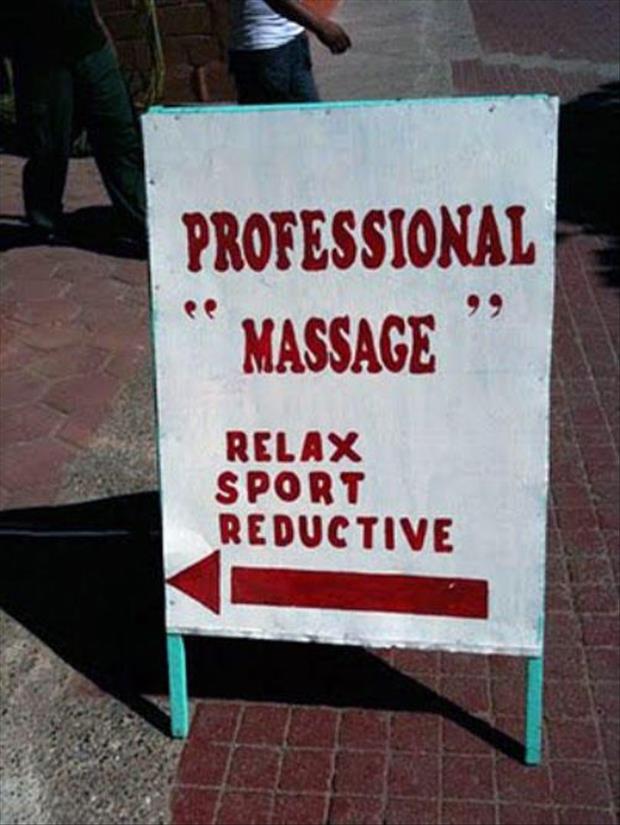 suspicious quote marks - Professional Massage Relax Sport Reductive