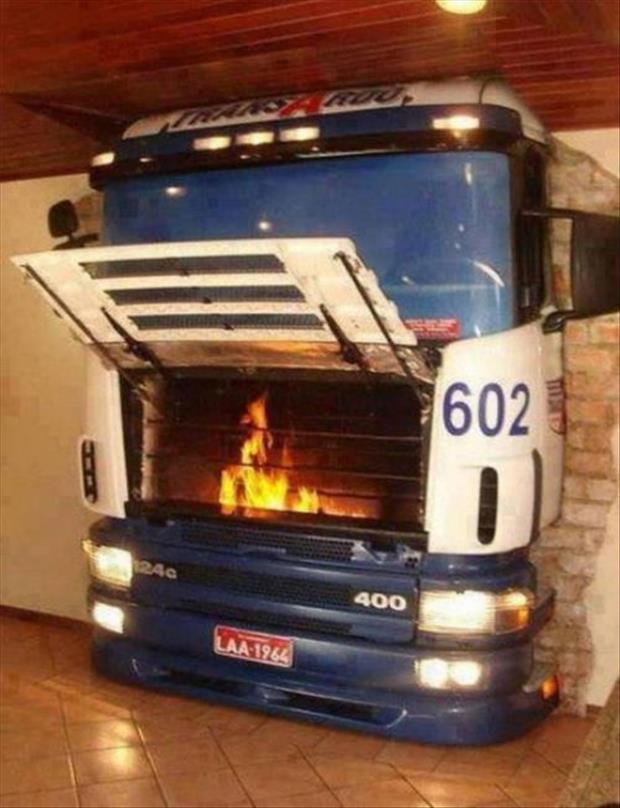 man cave truck fireplace - 6021 400 Laa1962