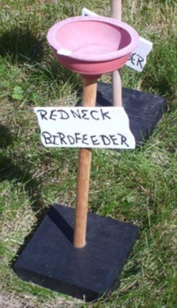redneck invention redneck ideas - Redneck Birdfeeder