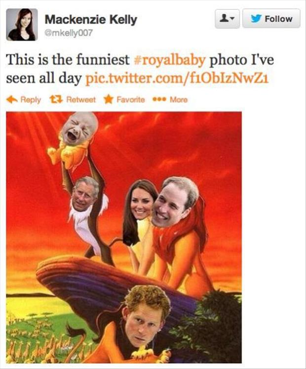 Funny twitter posts about the royal baby
