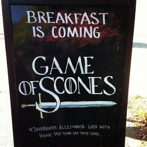 game of thrones brunch - Breakfast Is Coming Game Of Scones Savabean'S Allegiance Lies With House Marina On This One.