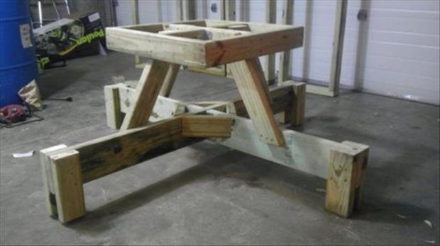How to make a floating picnic table