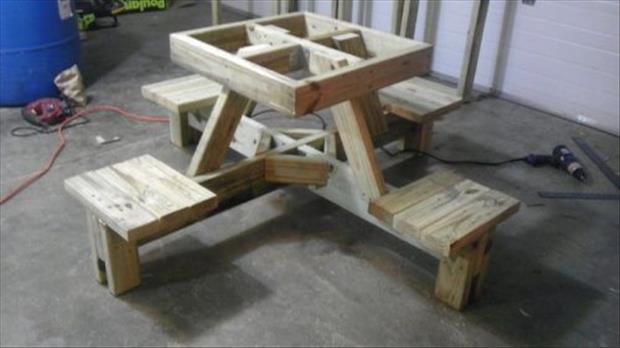 How to make a floating picnic table