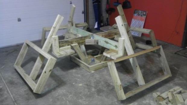 How to make a floating picnic table