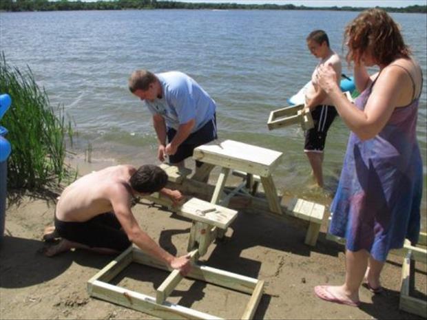 How to make a floating picnic table