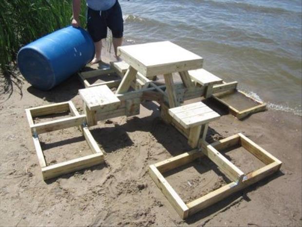 How to make a floating picnic table