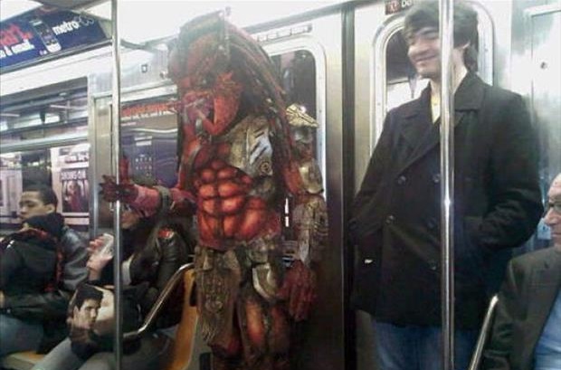 Surprises while riding the subway