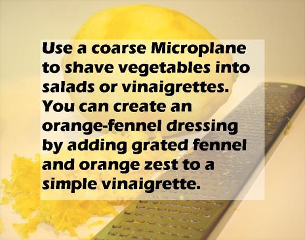 mojito recept - Use a coarse Microplane to shave vegetables into salads or vinaigrettes. You can create an orangefennel dressing by adding grated fennel and orange zest to a simple vinaigrette.