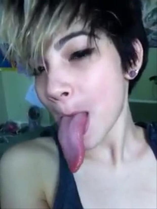 Women with long tongues