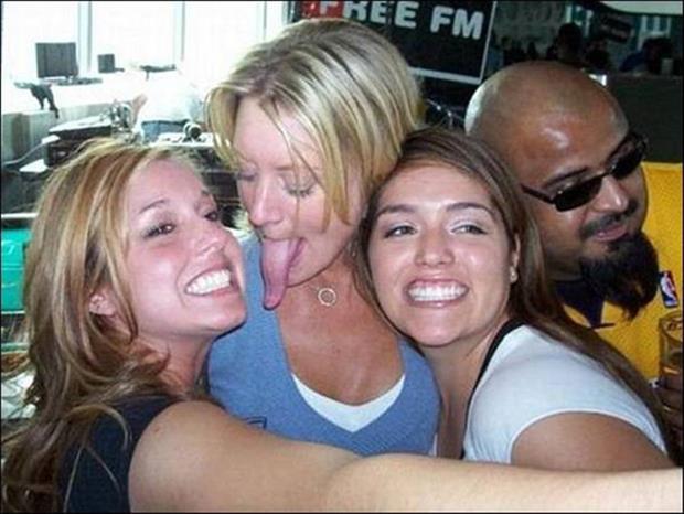 Women with long tongues