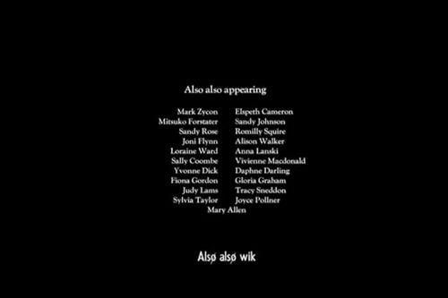 Funny moments in movie credits