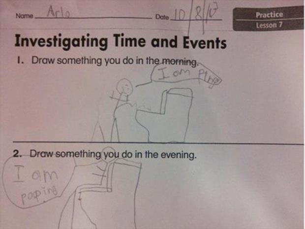 Funny things kids write in school