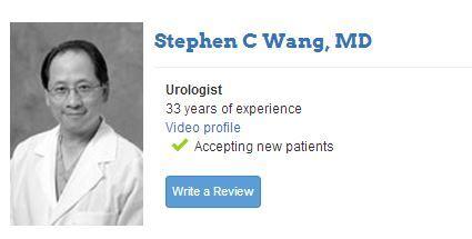 born for the job presentation - Stephen C Wang, Md Urologist 33 years of experience Video profile Accepting new patients Write a Review
