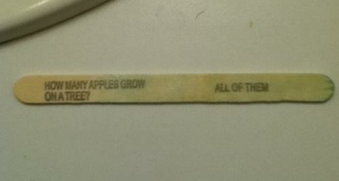 adult popsicle stick jokes - How Many Apples Grow Ona Tree? All Of The