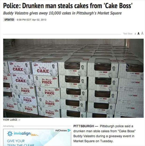 Police Drunken man steals cakes from 'Cake Boss' Buddy Valastro gives away 10,000 cakes in Pittsburgh's Market Square Updated Edt Tout S Aa Cake Cake Ice Cake Piece 42 Piece Piece el Piece Pece Piece Wiece Piece View Large Advertising AdChoices invisalign