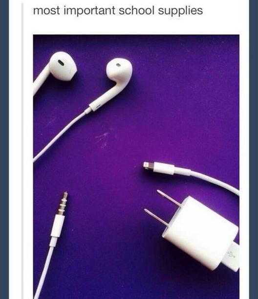 tumblr - cable - most important school supplies