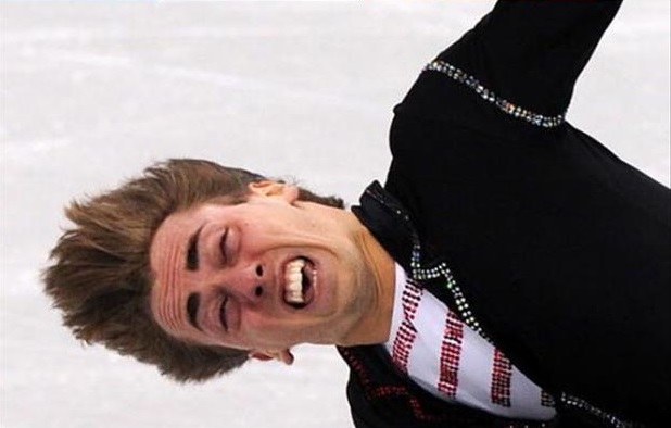 Funny figure skating faces