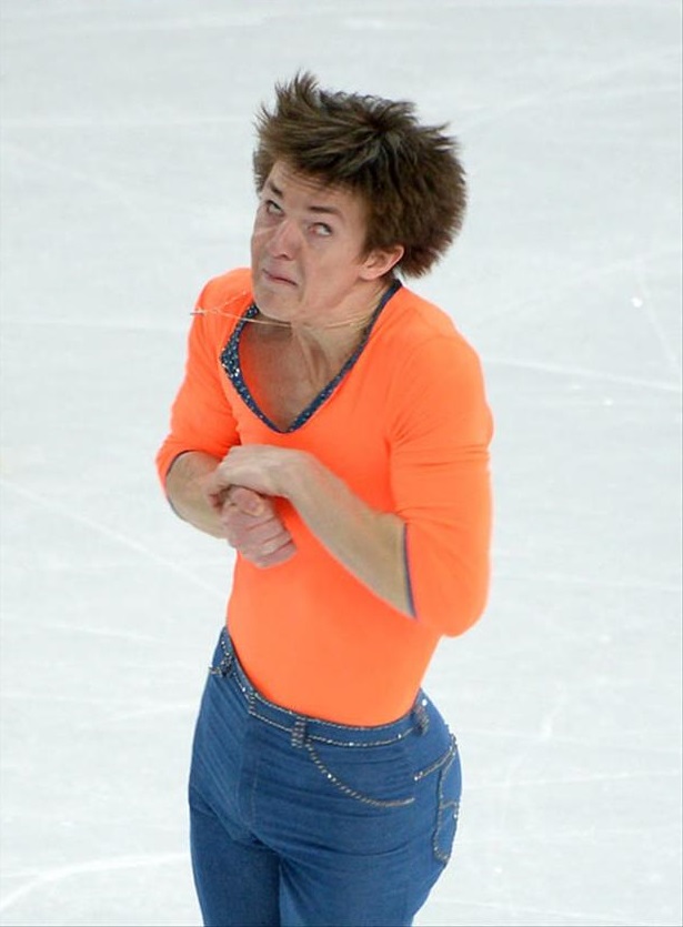 Funny figure skating faces