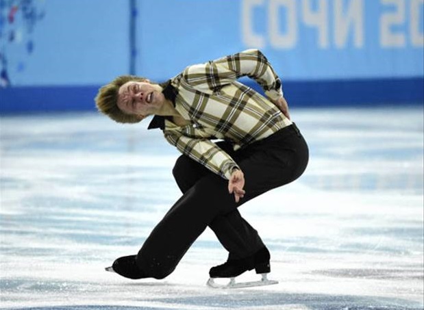 Funny figure skating faces