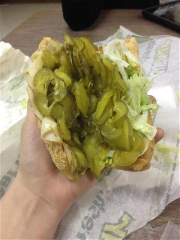 fast food horror pickles subway