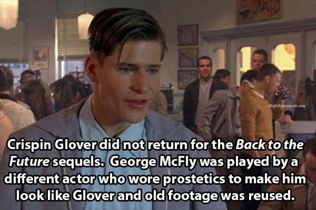 marty mcfly sr - aligharpad.com Crispin Glover did not return for the Back to the Future sequels. George McFly was played by a different actor who wore prostetics to make him look Glover and old footage was reused.