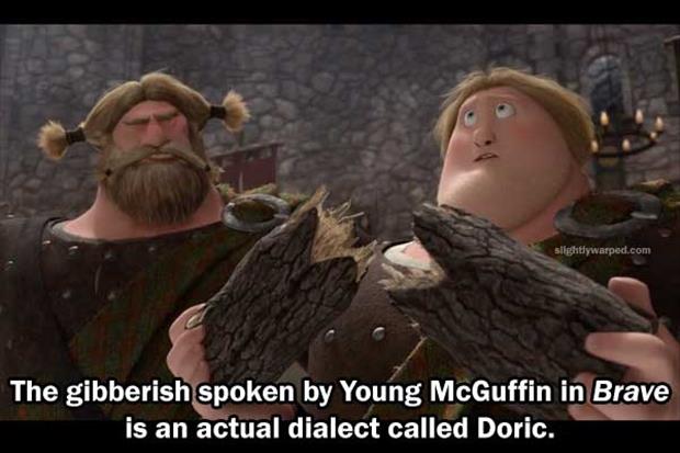 Lord MacGuffin - slightlywarped.com The gibberish spoken by Young McGuffin in Brave is an actual dialect called Doric.