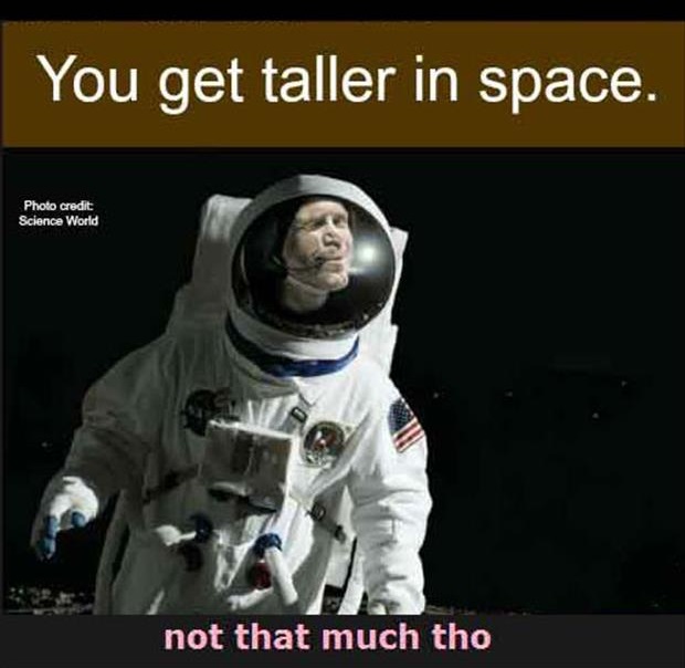 science world ads - You get taller in space. Photo credit Science World not that much tho