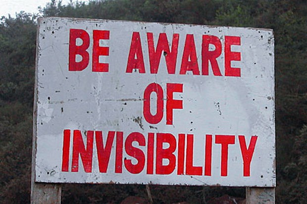 funny warning signs - Be Aware Of Invisibility