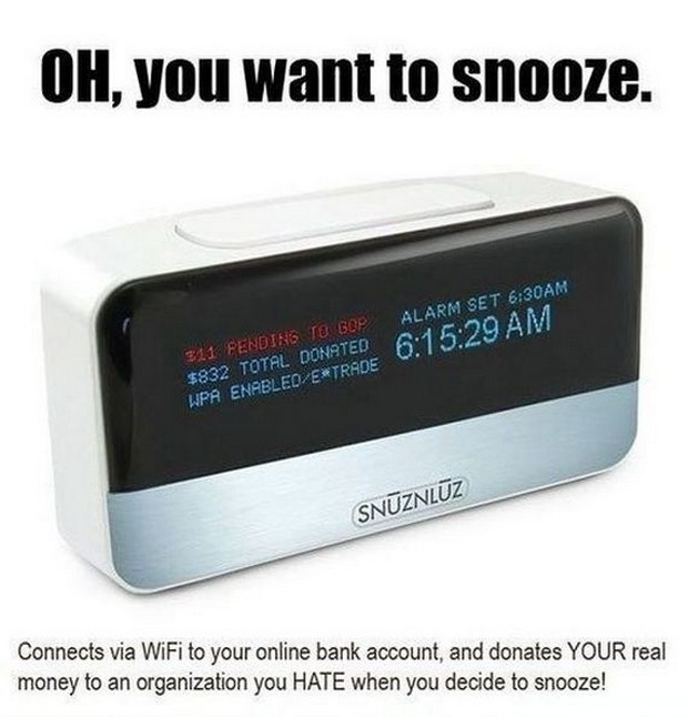 Unusual alarm clocks
