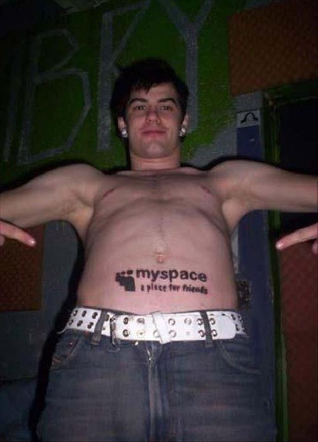 tattoo fail - myspace a place for friends