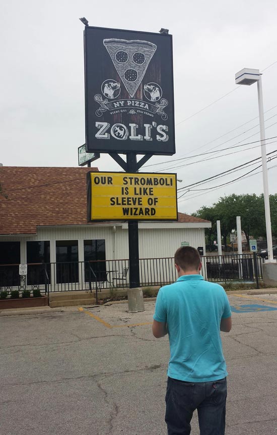 hang loose like sleeve of wizard - Zoli'S Our Stromboli Is Sleeve Of Wizard