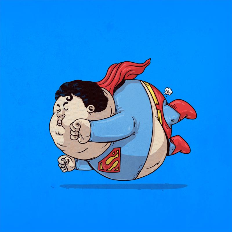 If pop culture characters were overweight